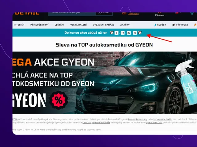 Modul pro Upgates: kategorie s odpočtem do konce akce