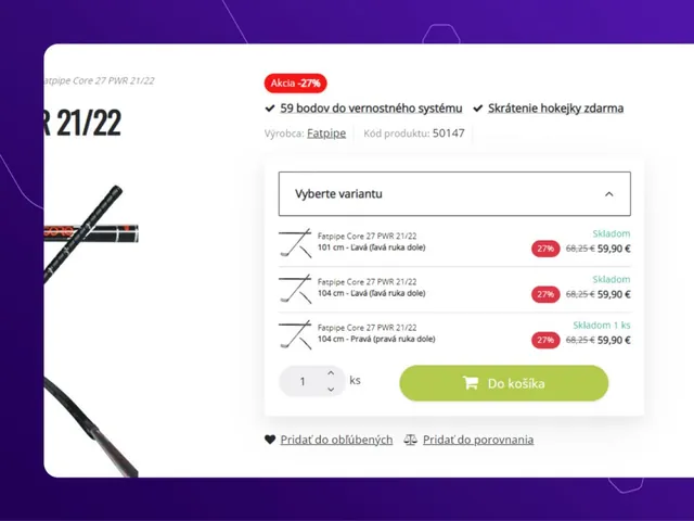 Modul pro Upgates: varianty produktu v jednom výběru s dostupností a cenou