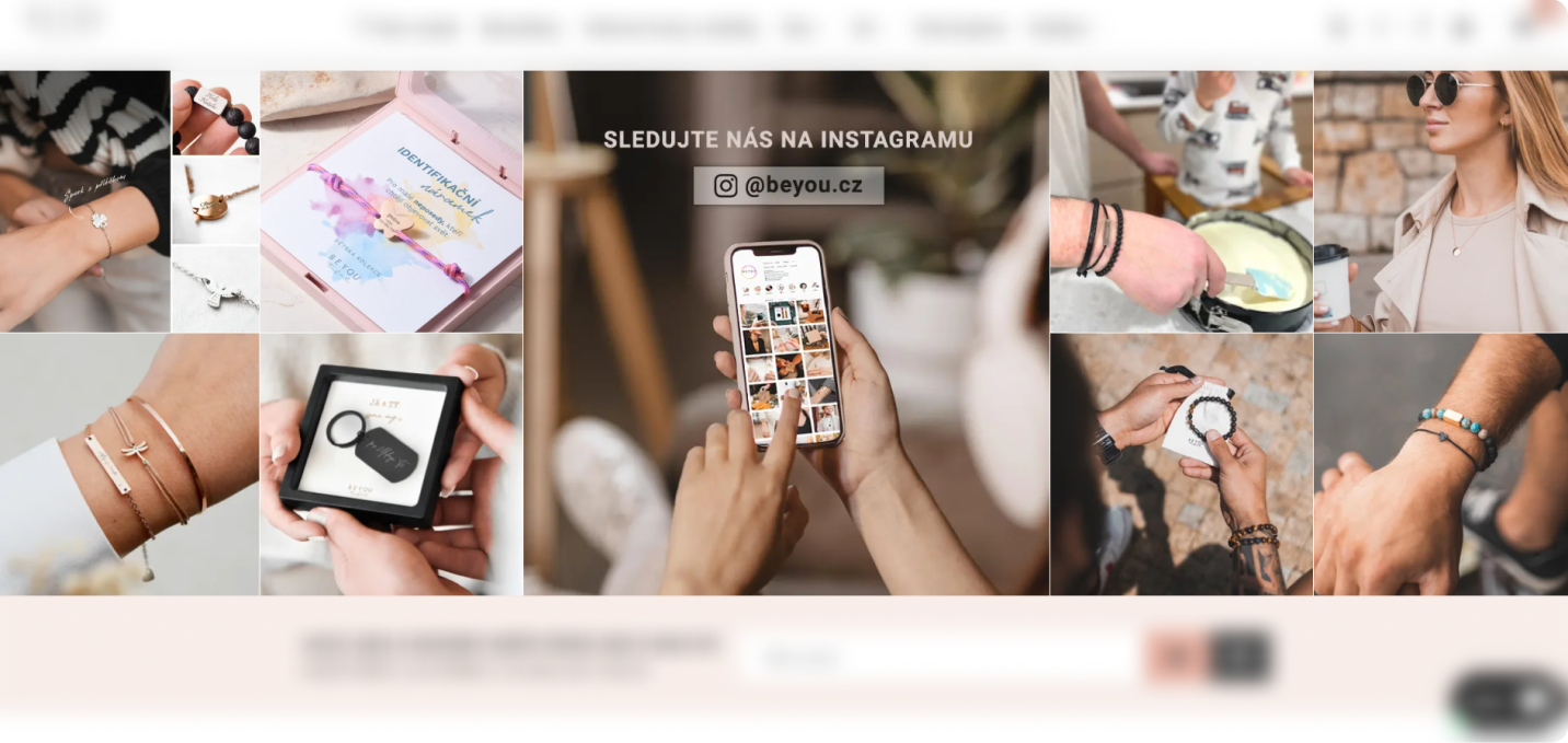Instagram widget na e-shop s proklikem na IG