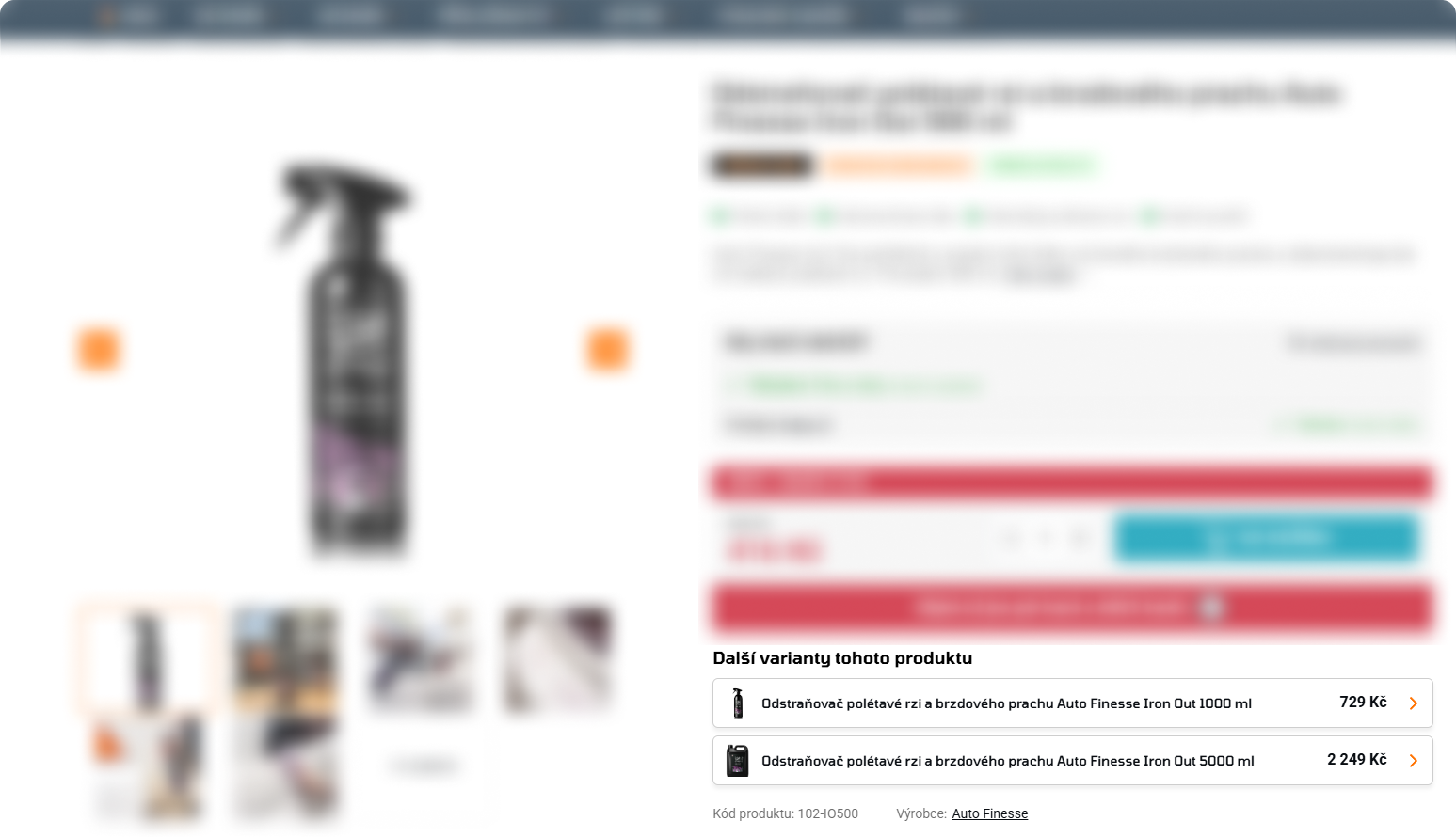 Ala varianty produktů z master produktů na e-shopu