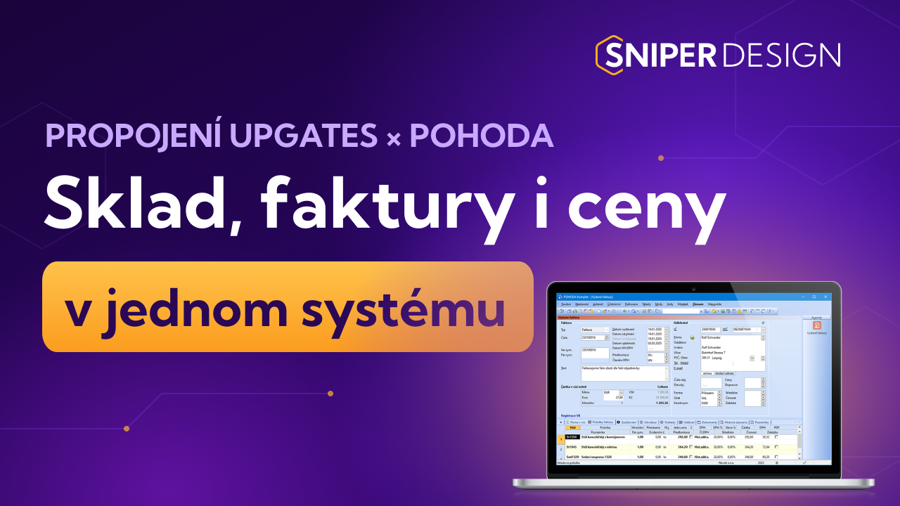 Propojení Upgates a Pohoda: sklad, faktury i ceny vždy synchronizované bez ruční práce