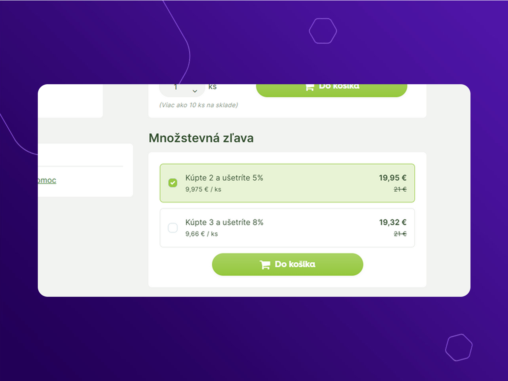 Množstevní slevy přes vzorec v detailu produktu (Upgates)
