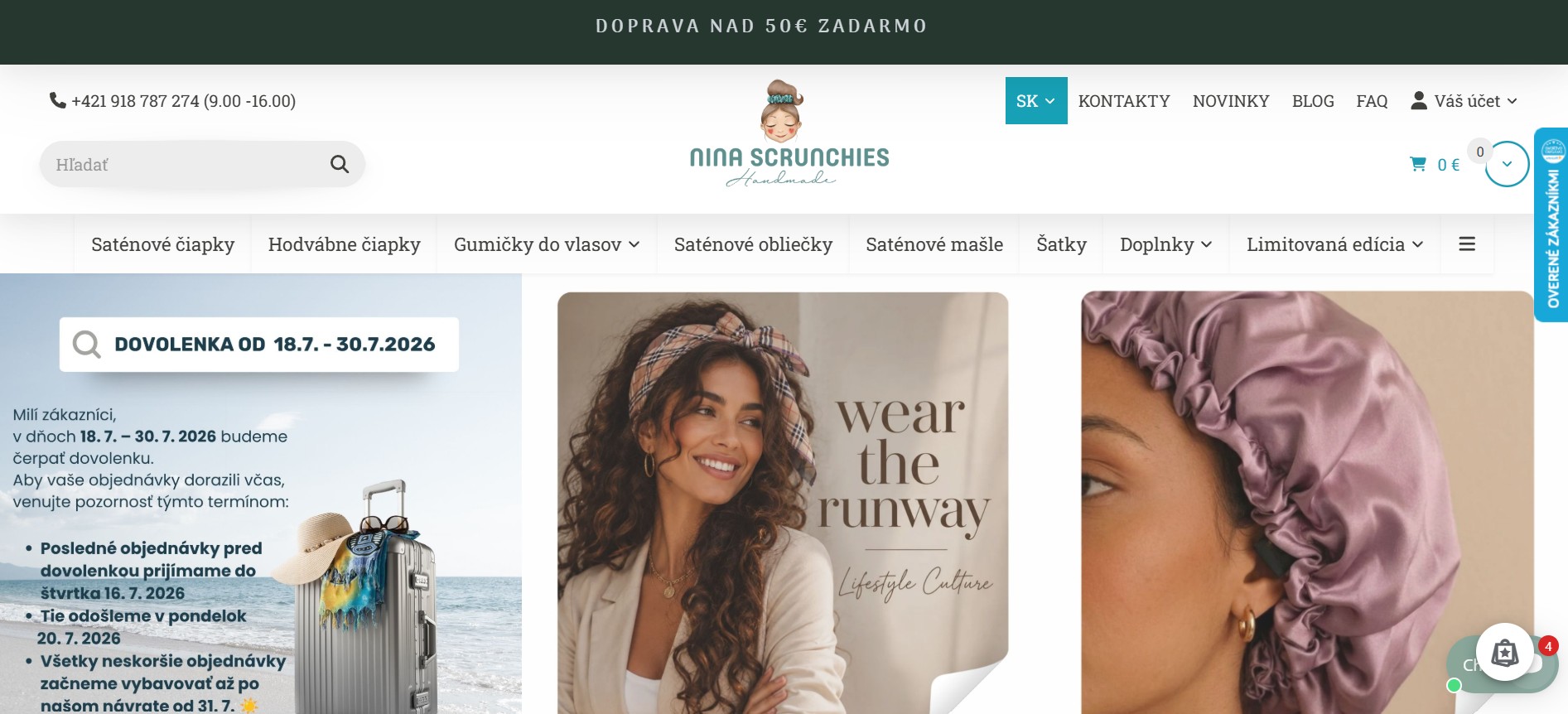 Náhled e-shopu ninascrunchies.com